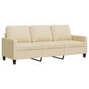 3-personers sofa 180 cm stof cremefarvet