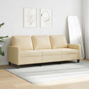 3-personers sofa 180 cm stof cremefarvet