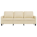 3-personers sofa 180 cm stof cremefarvet