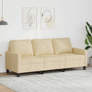 3-personers sofa 180 cm stof cremefarvet