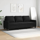 3-personers sofa 180 cm stof sort