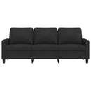 3-personers sofa 180 cm stof sort