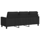 3-personers sofa 180 cm stof sort