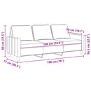 3-personers sofa 180 cm stof lysegul