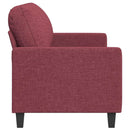 3-personers sofa 180 cm stof vinrød