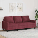 3-personers sofa 180 cm stof vinrød