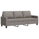 3-personers sofa 180 cm stof gråbrun