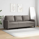 3-personers sofa 180 cm stof gråbrun