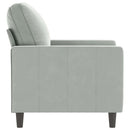 lænestol 60 cm velour lysegrå