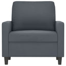 lænestol 60 cm velour mørkegrå
