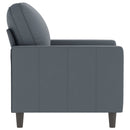 lænestol 60 cm velour mørkegrå