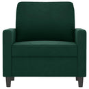 lænestol 60 cm velour lysegrøn