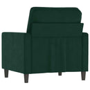 lænestol 60 cm velour lysegrøn