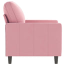 lænestol 60 cm velour lyserød