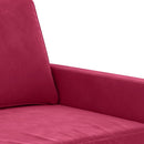 lænestol 60 cm velour vinrød