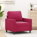 lænestol 60 cm velour vinrød