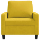 lænestol 60 cm velour gul