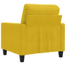 lænestol 60 cm velour gul