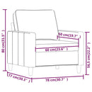 lænestol 60 cm velour gul