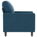 lænestol 60 cm velour Blå