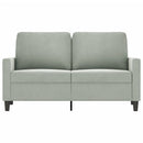 2-personers sofa 120 cm velour lysegrå