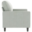 2-personers sofa 120 cm velour lysegrå
