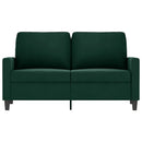 2-personers sofa 120 cm fløjl mørkegrøn