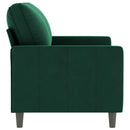 2-personers sofa 120 cm fløjl mørkegrøn