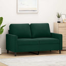 2-personers sofa 120 cm fløjl mørkegrøn