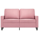 2-personers sofa 120 cm fløjl lyserød