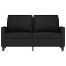 2-personers sofa 120 cm fløjl sort