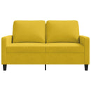 2-personers sofa 120 cm fløjl gul