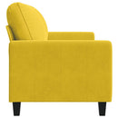2-personers sofa 120 cm fløjl gul