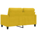2-personers sofa 120 cm fløjl gul