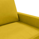 2-personers sofa 120 cm fløjl gul