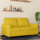 2-personers sofa 120 cm fløjl gul