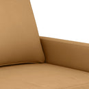 2-personers sofa 120 cm fløjl brun