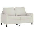 2-personers sofa 120 cm velour cremefarvet