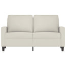 2-personers sofa 120 cm velour cremefarvet