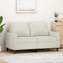 2-personers sofa 120 cm velour cremefarvet