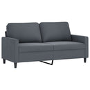 2-personers sofa 140 cm fløjl mørkegrå