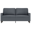2-personers sofa 140 cm fløjl mørkegrå