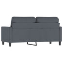 2-personers sofa 140 cm fløjl mørkegrå