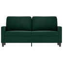 2-personers sofa 140 cm fløjl mørkegrøn