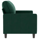 2-personers sofa 140 cm fløjl mørkegrøn
