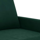 2-personers sofa 140 cm fløjl mørkegrøn