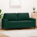 2-personers sofa 140 cm fløjl mørkegrøn