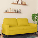 2-personers sofa 140 cm fløjl gul