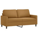 2-personers sofa 140 cm fløjl brun