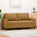 2-personers sofa 140 cm fløjl brun
